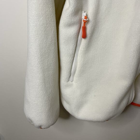 Monoprix Sport Synchilla White/Orange/Blue Skiing Winter Preppy France Women Sm - Picture 9 of 13
